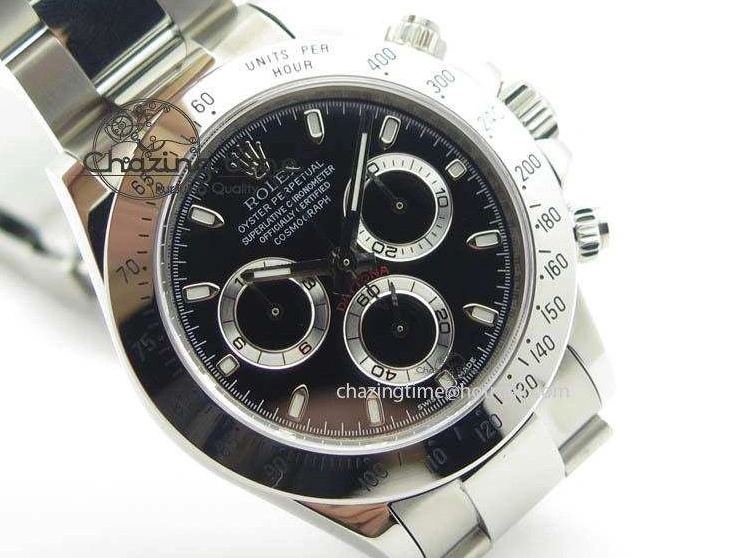 0219 Functional Daytona 116520 Noob Best Edition Black Dial On SS Bracelet A2824 (Same Thickness as Genuine) 3827